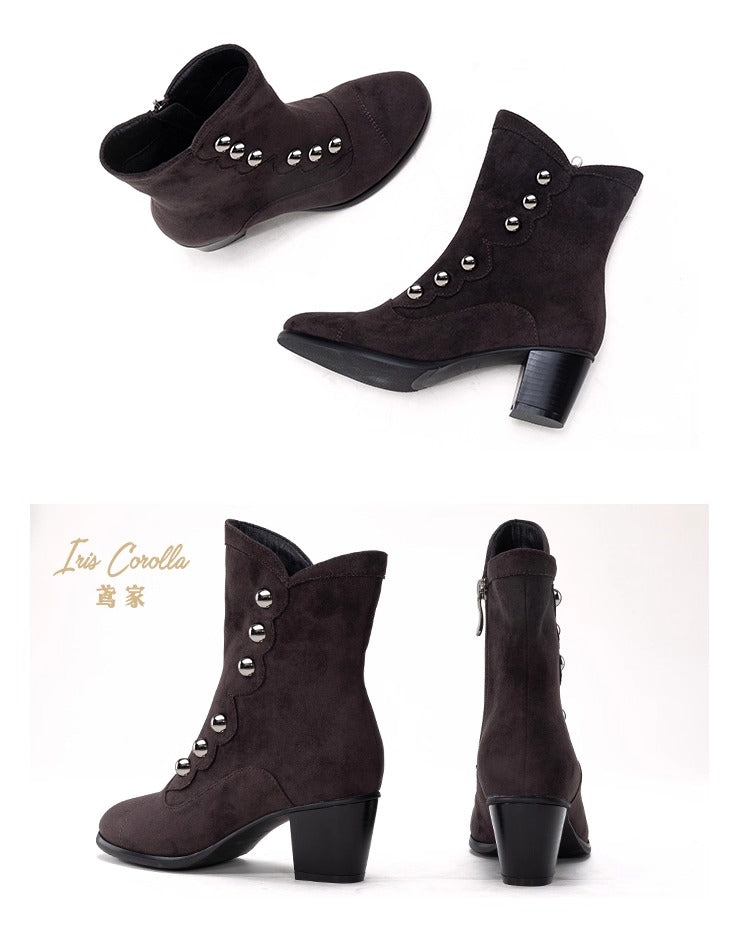 【受注予約~9/17】Victory ボタンブーツ(ショート)【Iris Corolla】