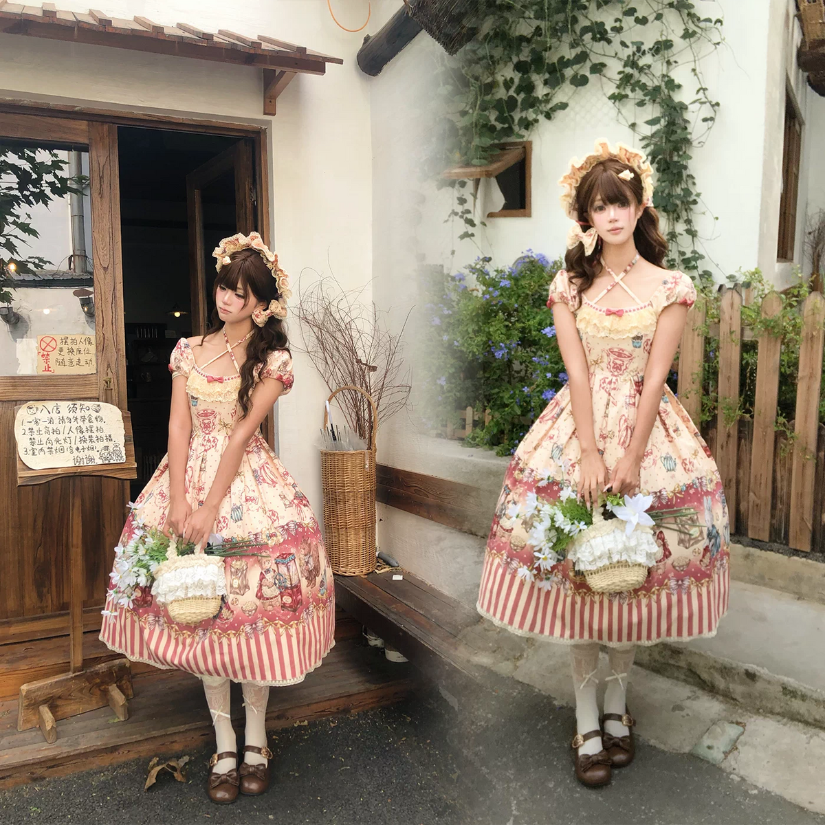 【受注予約~10/15】Popcorn Bear ワンピース【甜蜜夢境】