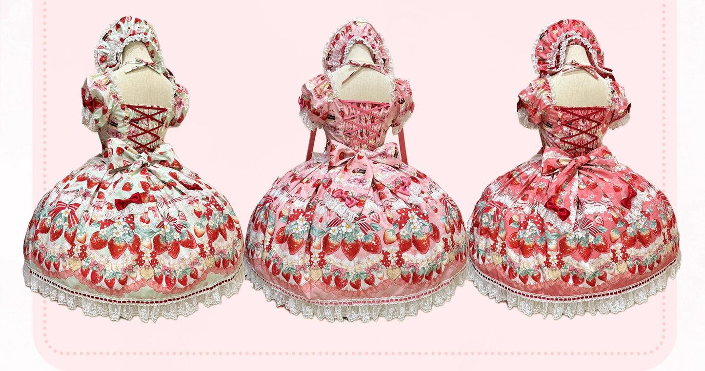 【受注予約~7/23】イチゴと花束 アクセサリー【Antique Doll】