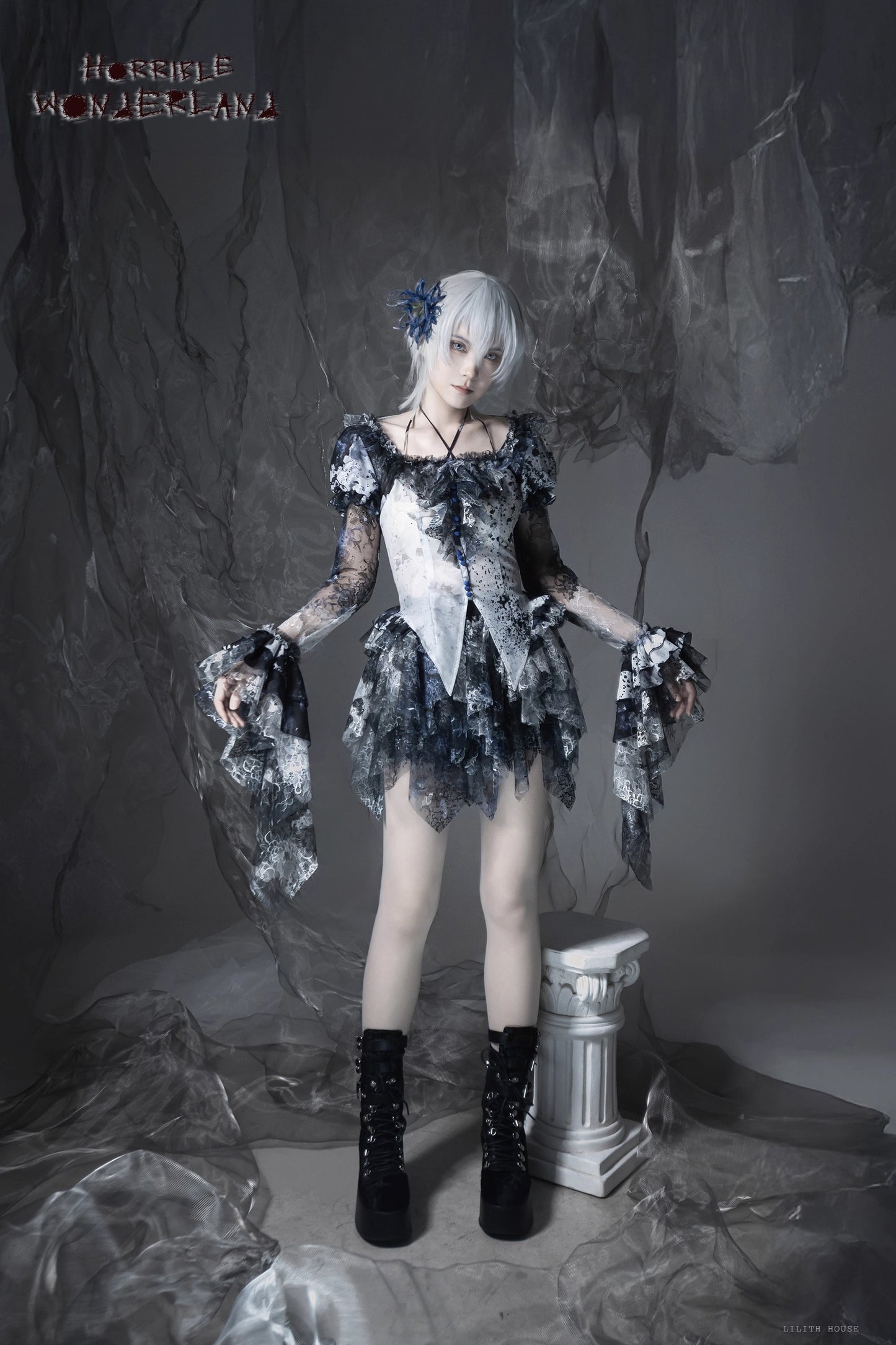 【受注予約~12/10】Horrible Wonderland ブラウス(プリントver.)【Lilith House】