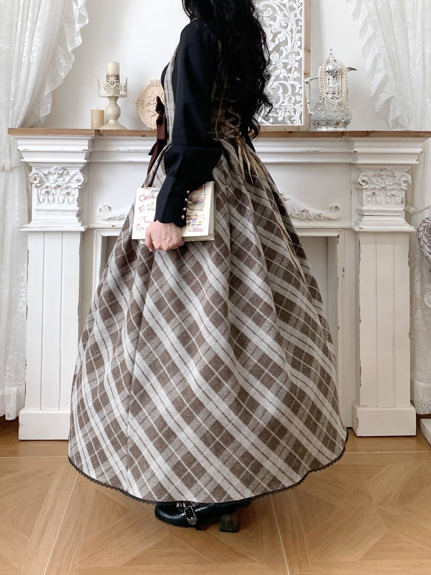 【受注予約~10/28】Bright Moon ジャンパースカート(チェック)【Little Dipper】