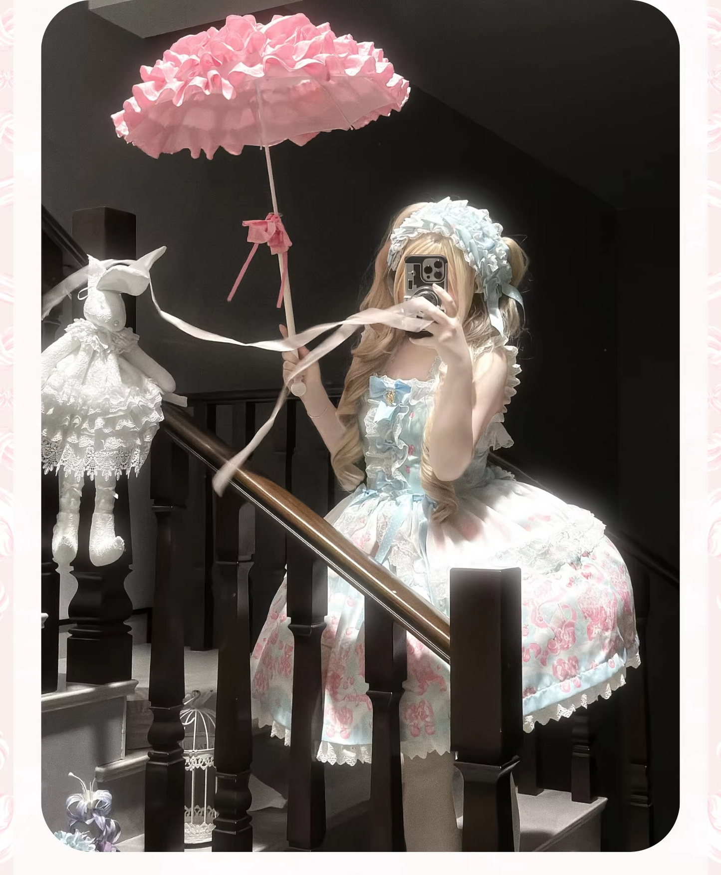 【受注予約~3/25】Cherry Parfait ワンピース・ジャンパースカート【芝士咩咩】