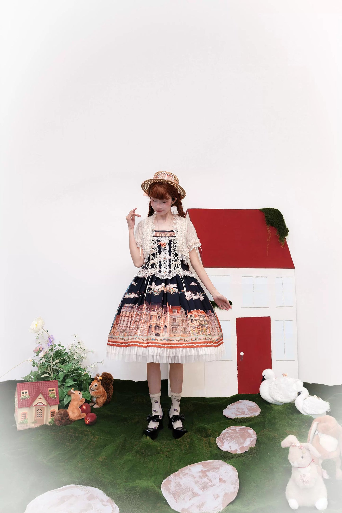 【受注予約~5/6】Dewans Garden Town ワンピース・ジャンパースカート【Cutey Mask】
