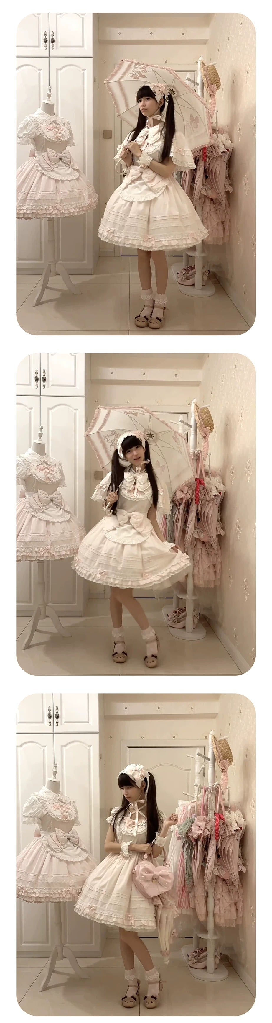 【受注予約~10/13】Pearl Doll ジャンパースカート・ワンピース【Sheep Puff】