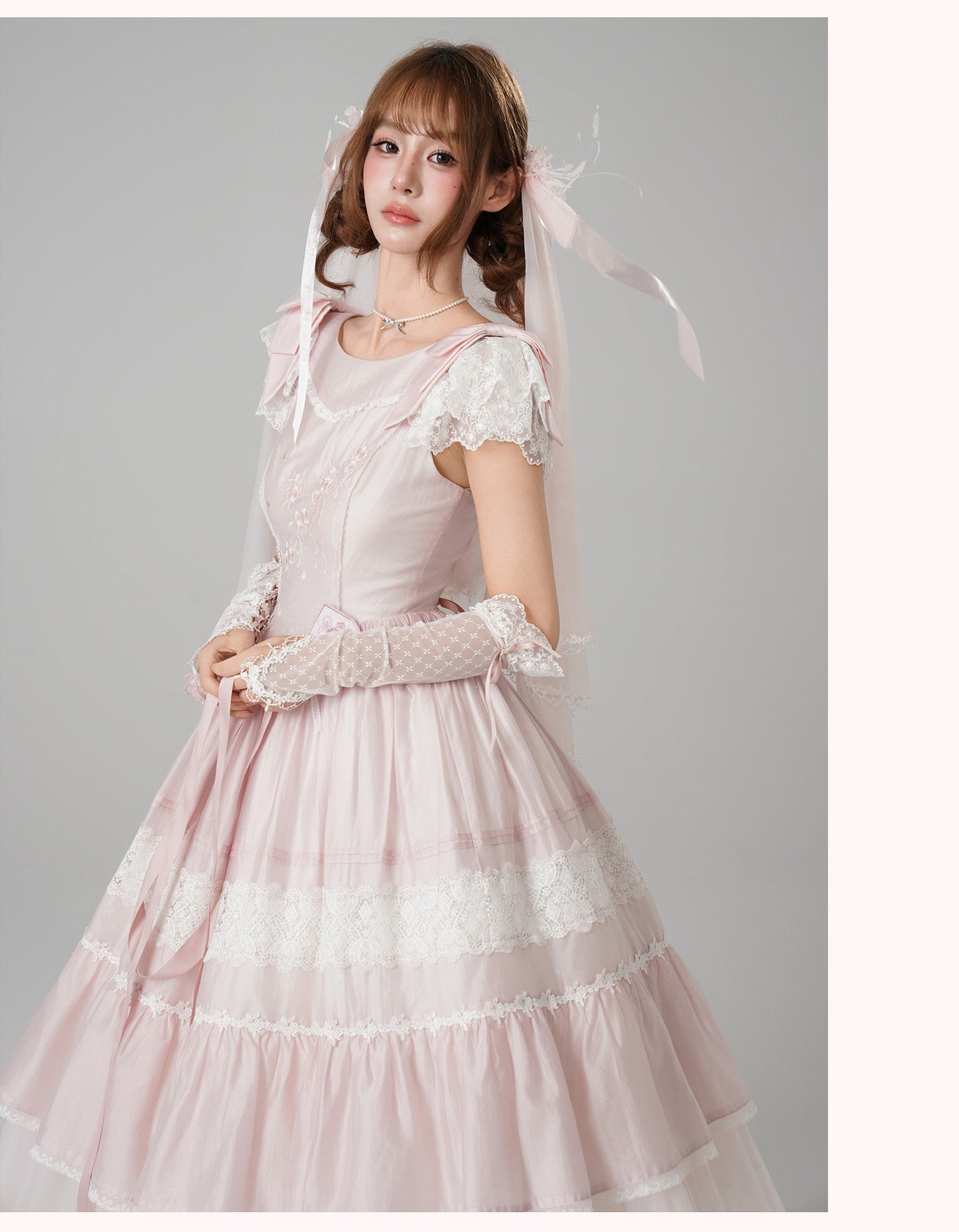 【受注予約~1/29】浮桜 ワンピース・ジャンパースカート【LizBird】