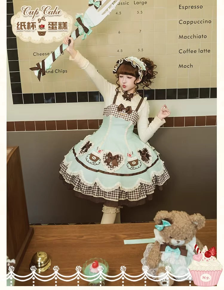 【受注予約~1/26】CupCakes ジャンパースカート【花与珍珠匣】