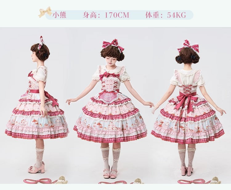 【受注予約~10/28】Cherry Cake ジャンパースカート【草莓空想曲】