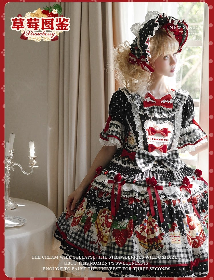 【受注予約~11/18】Strawberry Cake Illustration ワンピース(タイプ3)【花与珍珠匣】