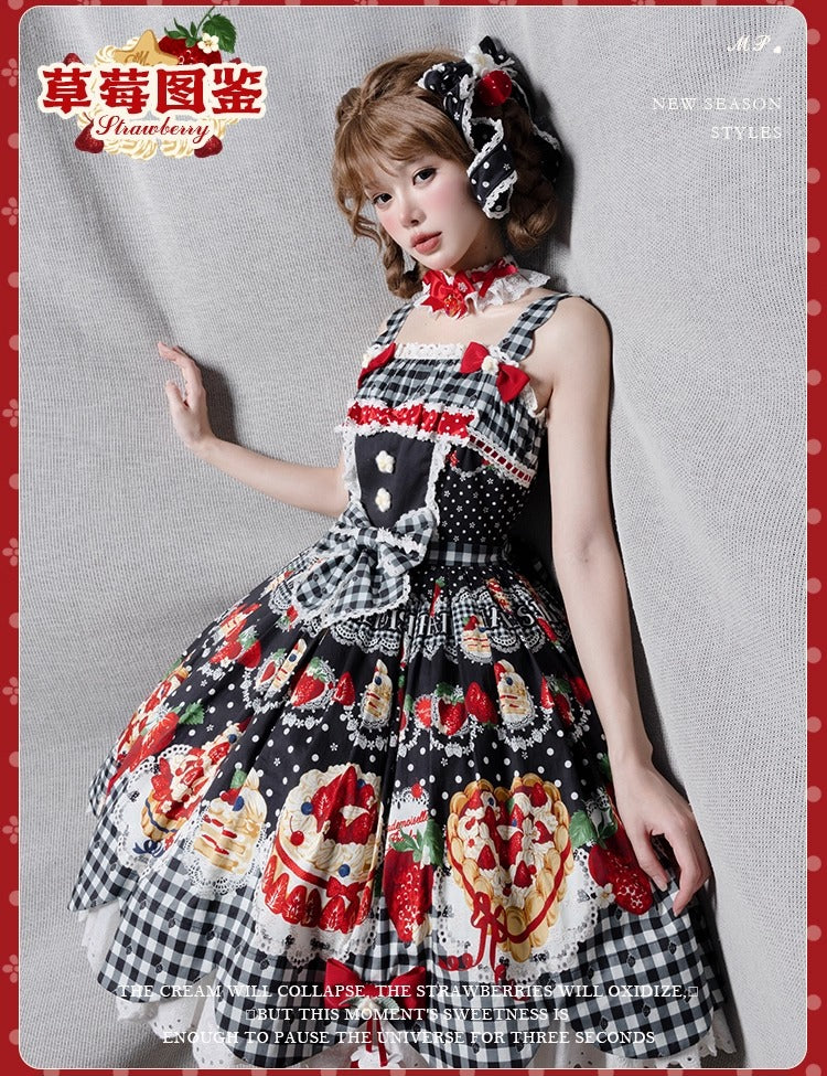 【受注予約~11/18】Strawberry Cake Illustration ジャンパースカート(タイプ2)【花与珍珠匣】