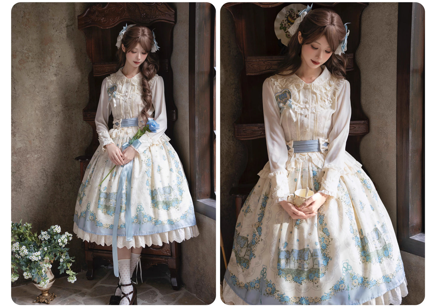 【受注予約~4/16】Rose Greenhouse ワンピース・ジャンパースカート・ブラウス・スカート【LittlePlum】