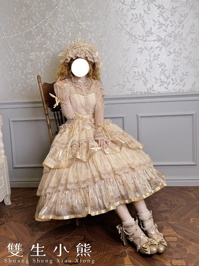 【受注予約~9/11】Gilded Dream トップス・スカート【双生小熊】