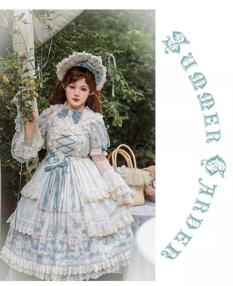 【受注予約~1/28】Retro Doll Garden ワンピース・ジャンパースカート【南笙阁】