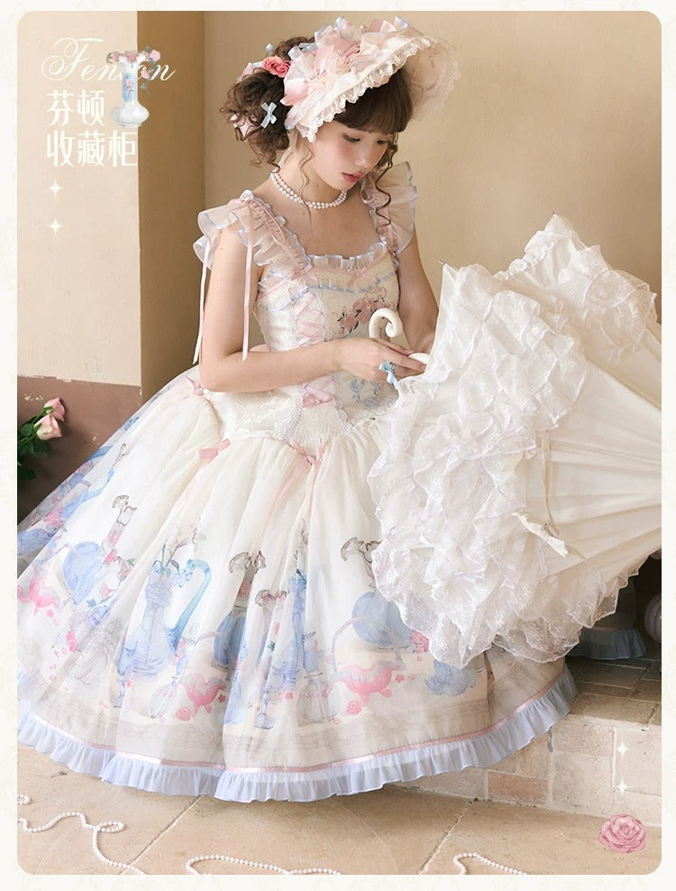【受注予約~4/29】Fenton Curio Cabinet ワンピース・ジャンパースカート・エプロン【花与珍珠匣】