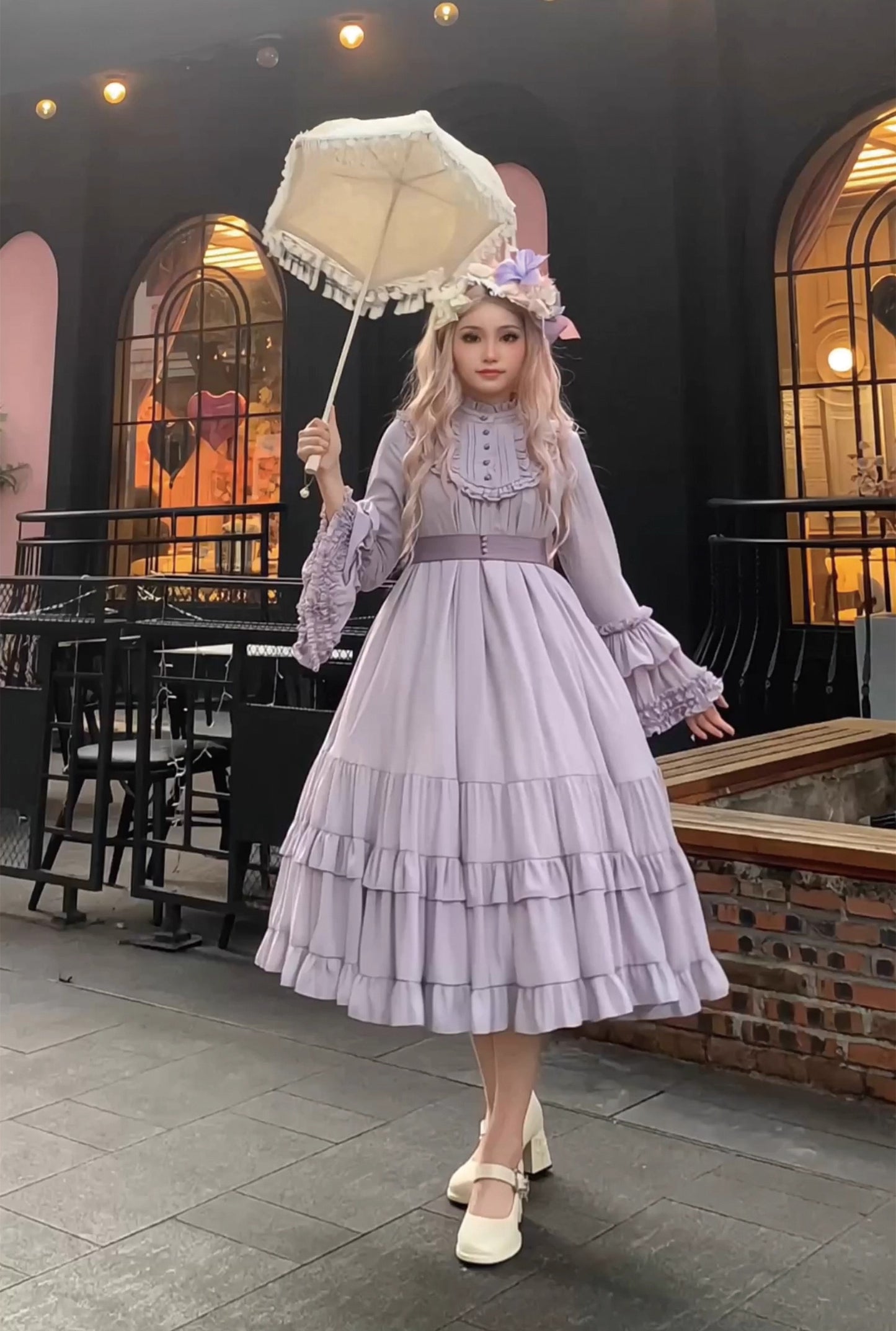 【受注予約~9/25】Princess of Windsor ワンピース・姫袖(プラスロング丈)【Little Dipper】