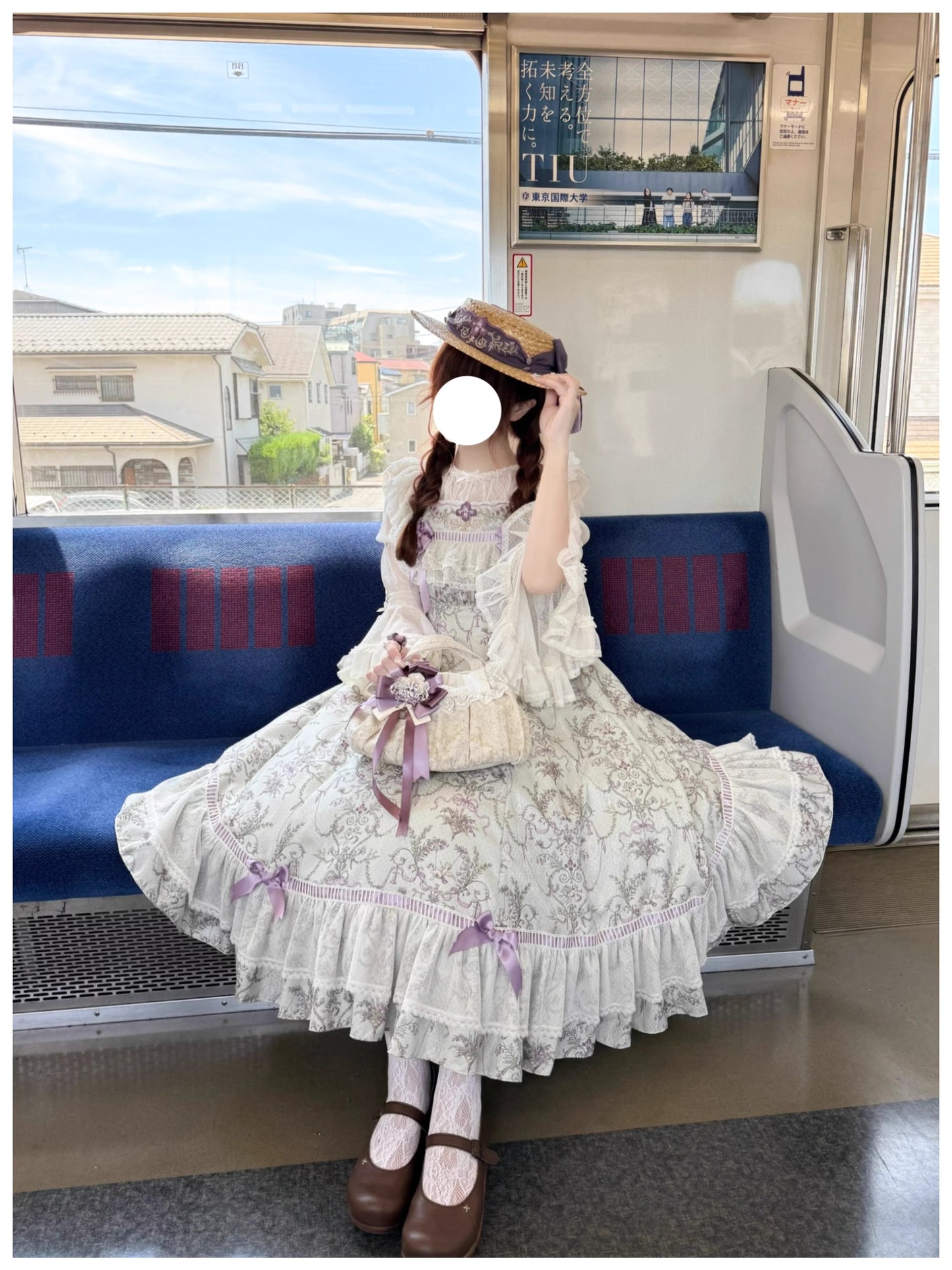 【受注予約~9/11】Angel Flower Wall インナーブラウス【iris de nuit】