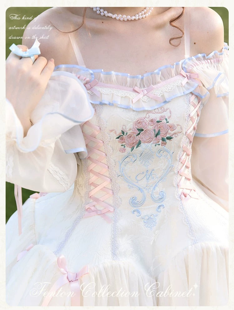 【受注予約~4/29】Fenton Curio Cabinet ワンピース・ジャンパースカート・エプロン【花与珍珠匣】
