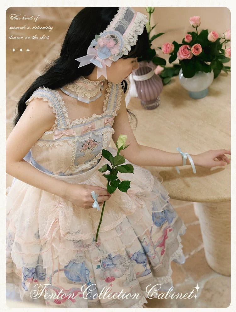 【受注予約~4/29】Fenton Curio Cabinet ワンピース・ジャンパースカート・エプロン【花与珍珠匣】