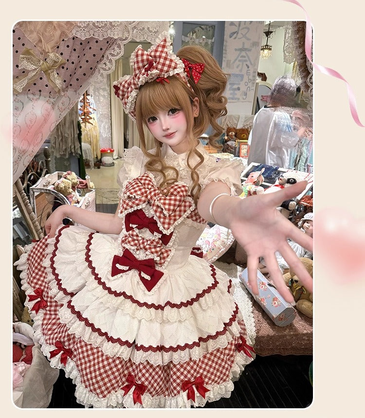 【受注予約~9/15】Sweetie Pie ジャンパースカート・カチューシャセット【櫻姫】