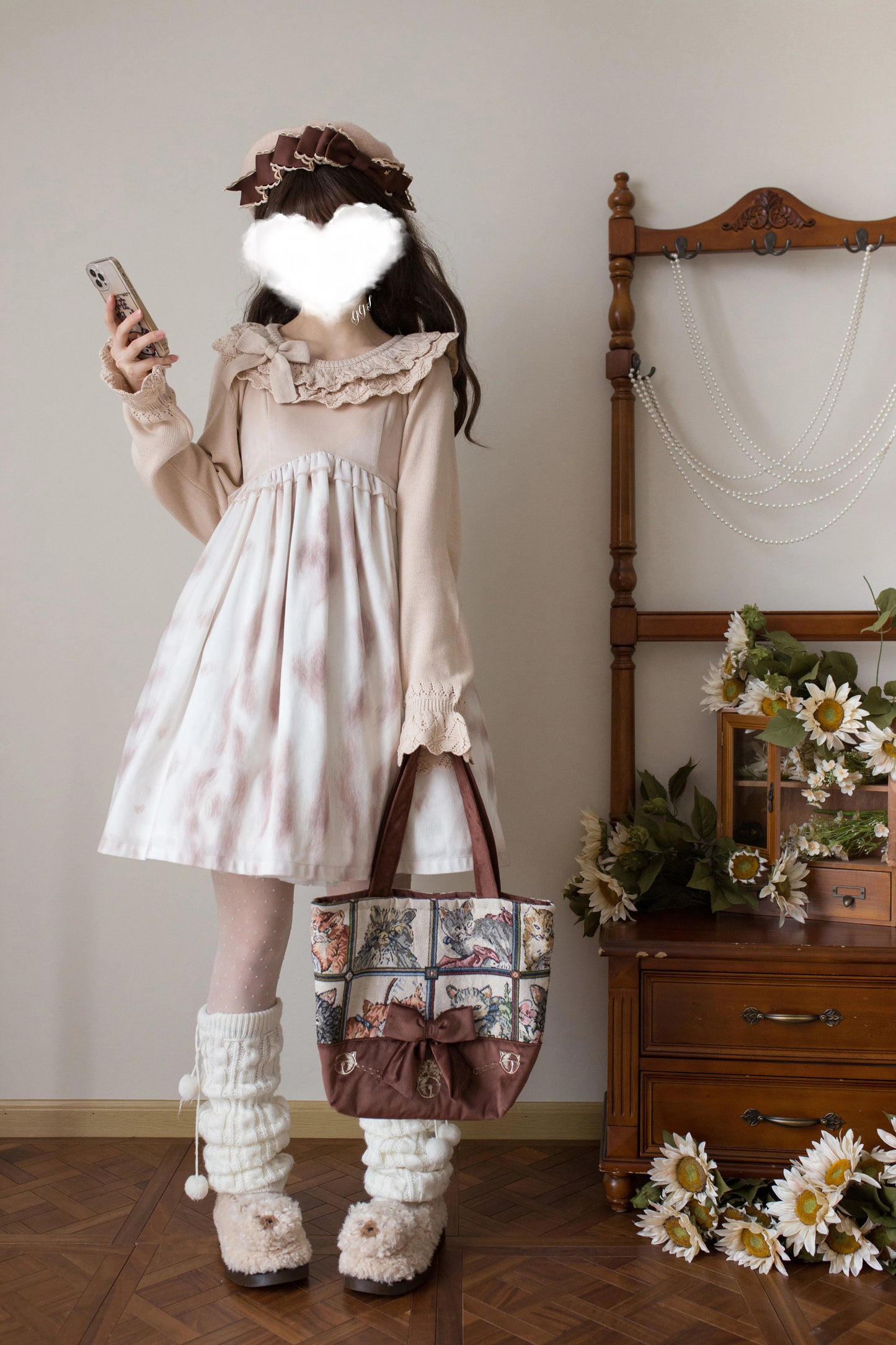 NANA フリルニットトップス【MIST】