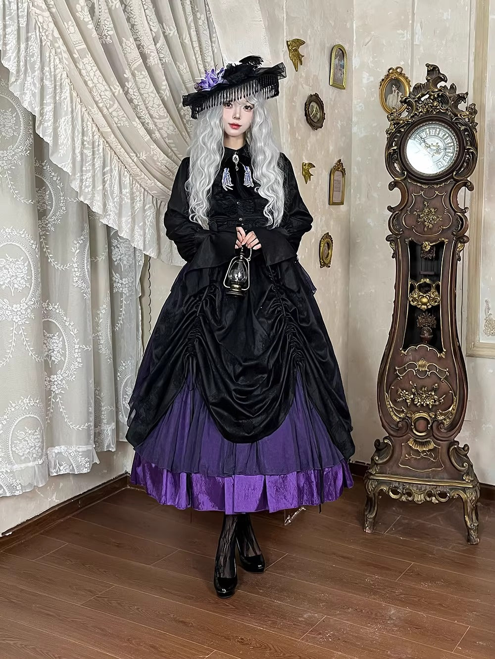 【受注予約~2/24】Returning on a Moonlit Night スカート【Miss Point】