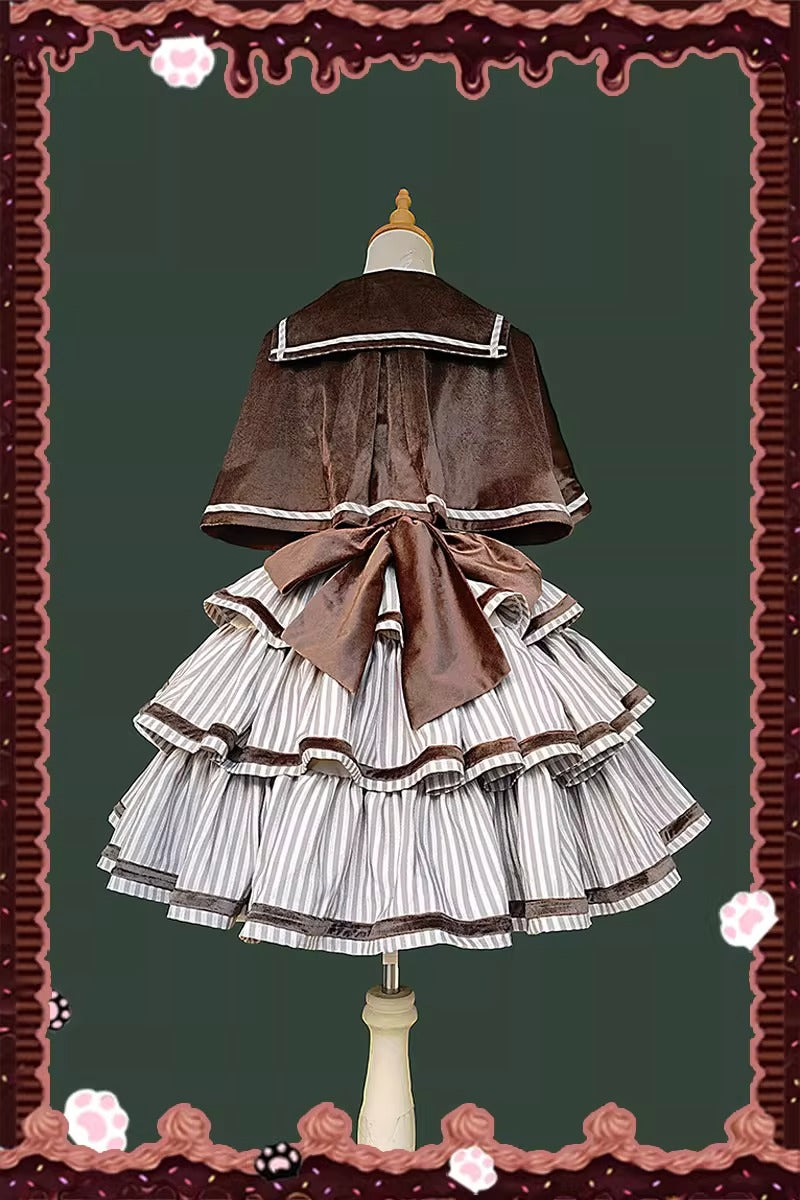 彼方の空 ケープ付きジャンパースカート【Infanta】