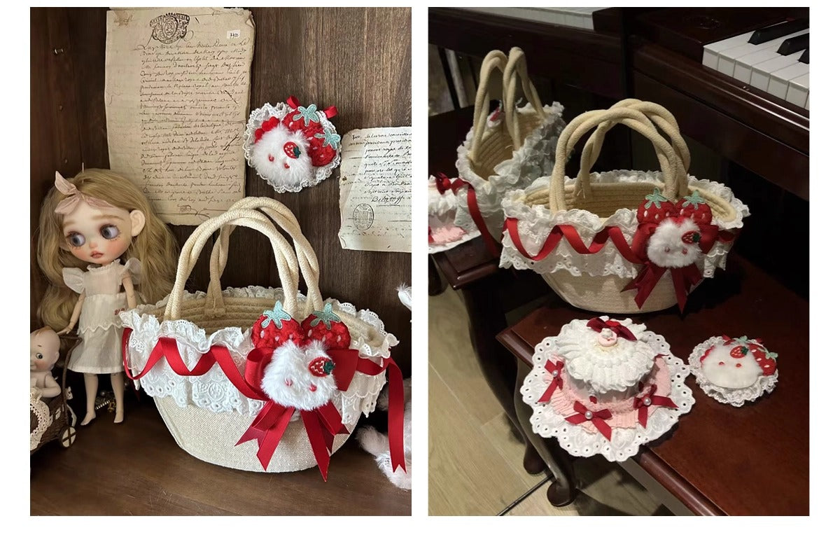 【受注予約~12/18】Sweet Berry Rabbit アクセサリー【蜜桃白茶】