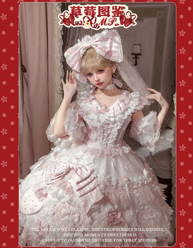 【受注予約~11/18】Strawberry Cake Illustration ワンピース(タイプ1)【花与珍珠匣】