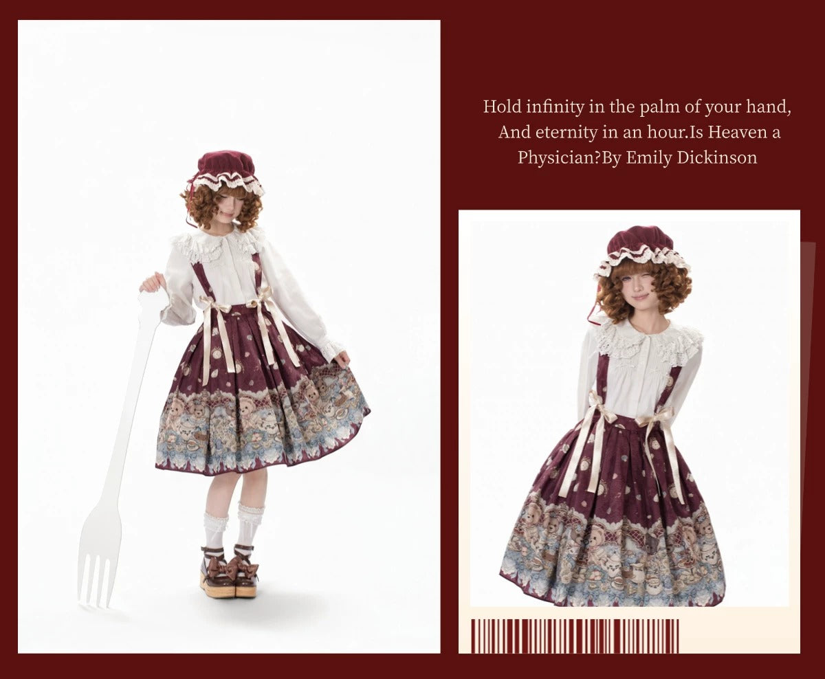 Bear's Tea Party サスペンダースカート【千木】