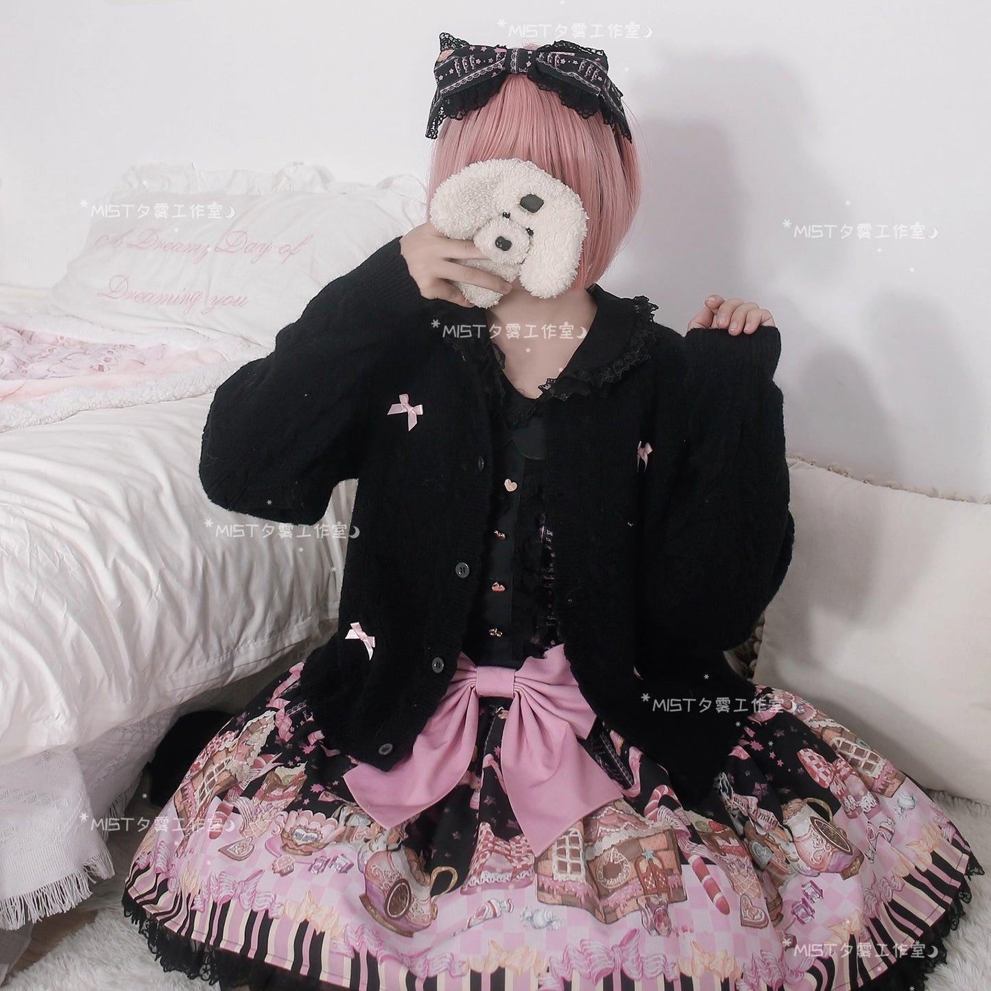 Heart hollow カーディガン【MIST】