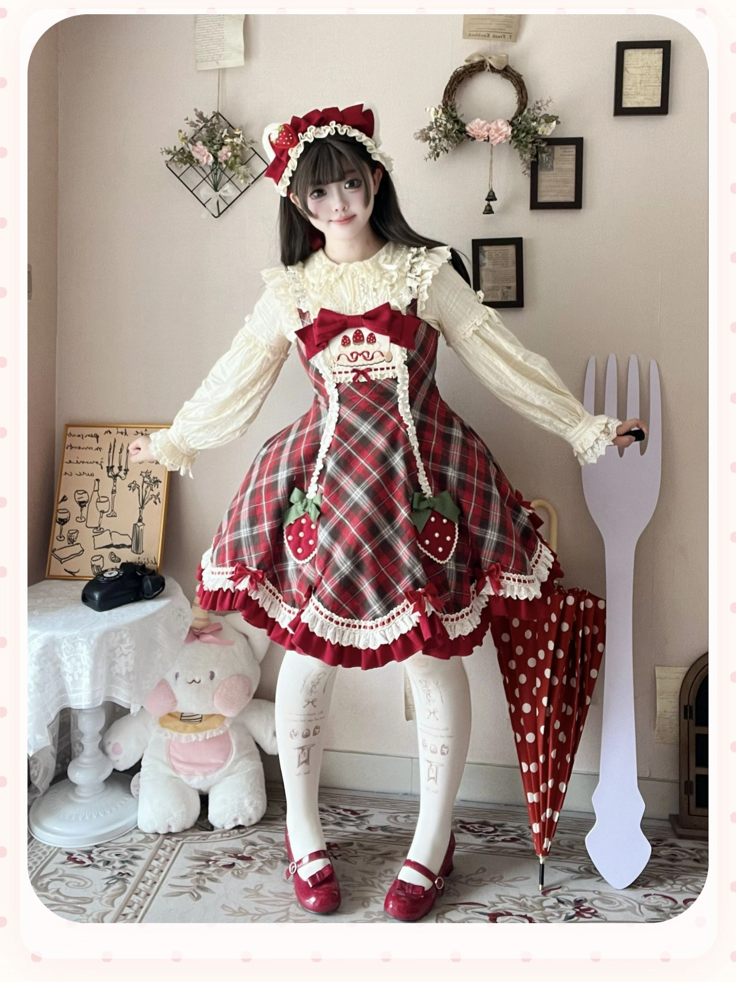 【受注予約~10/20】Rare Berry Box ジャンパースカート・ヘッドドレスセット【櫻姫】