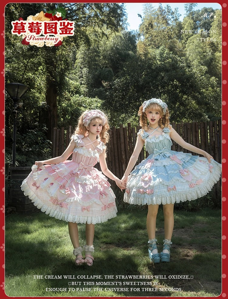 【受注予約~11/18】Strawberry Cake Illustration ジャンパースカート(タイプ1)【花与珍珠匣】