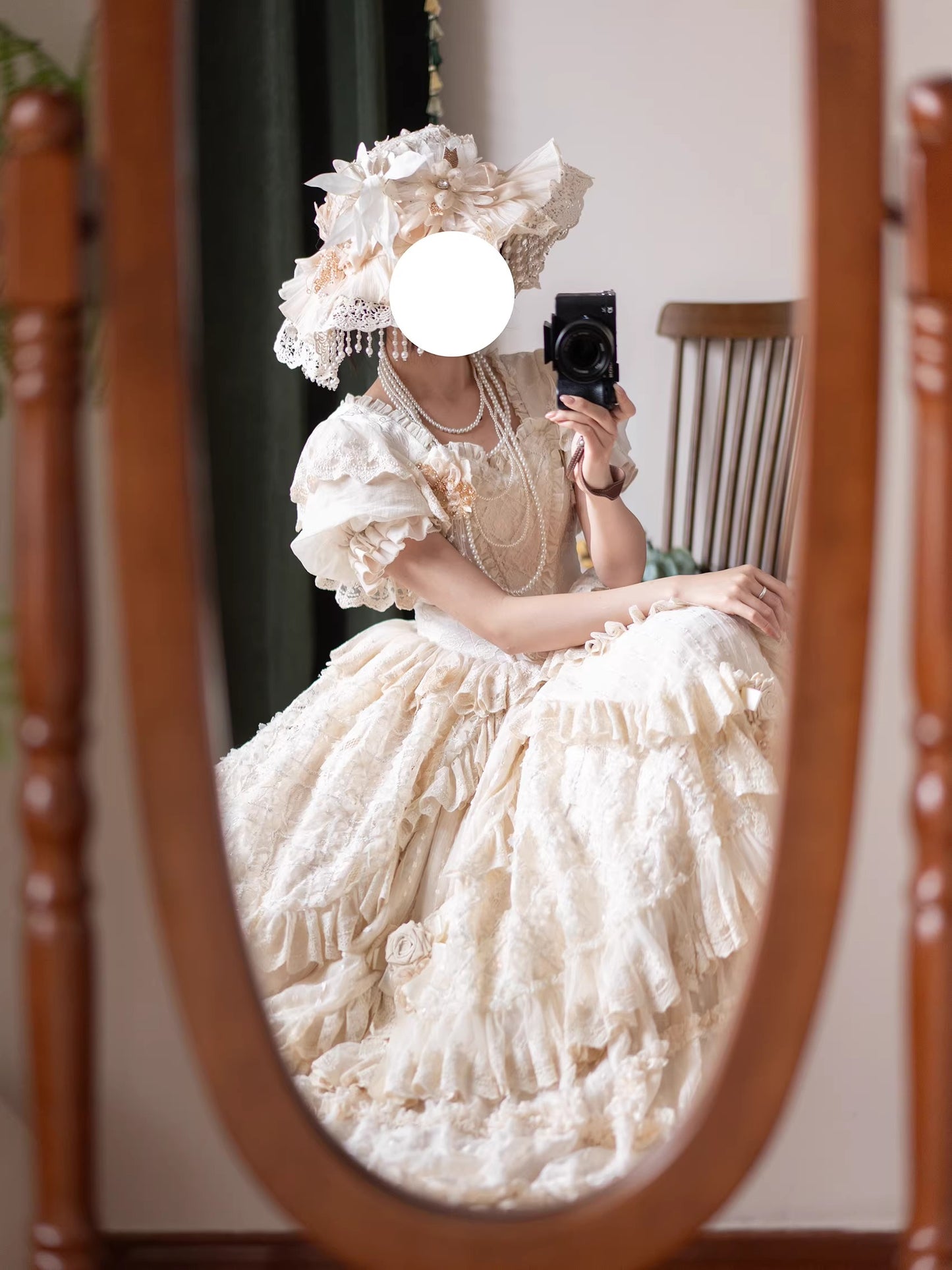 【受注予約~4/16】Lace Waltz × Apricot Waltz ワンピース・姫袖・フルセット【sedef】