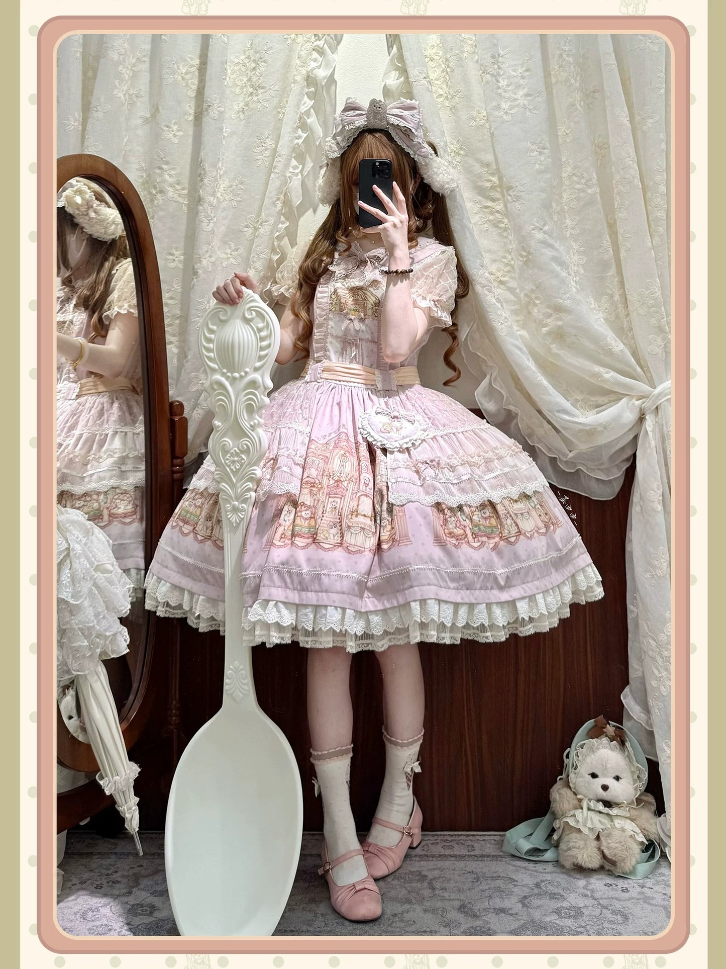 【受注予約~9/6】Fluffy Cat Castle ワンピース・ジャンパースカート【Alice Girl】