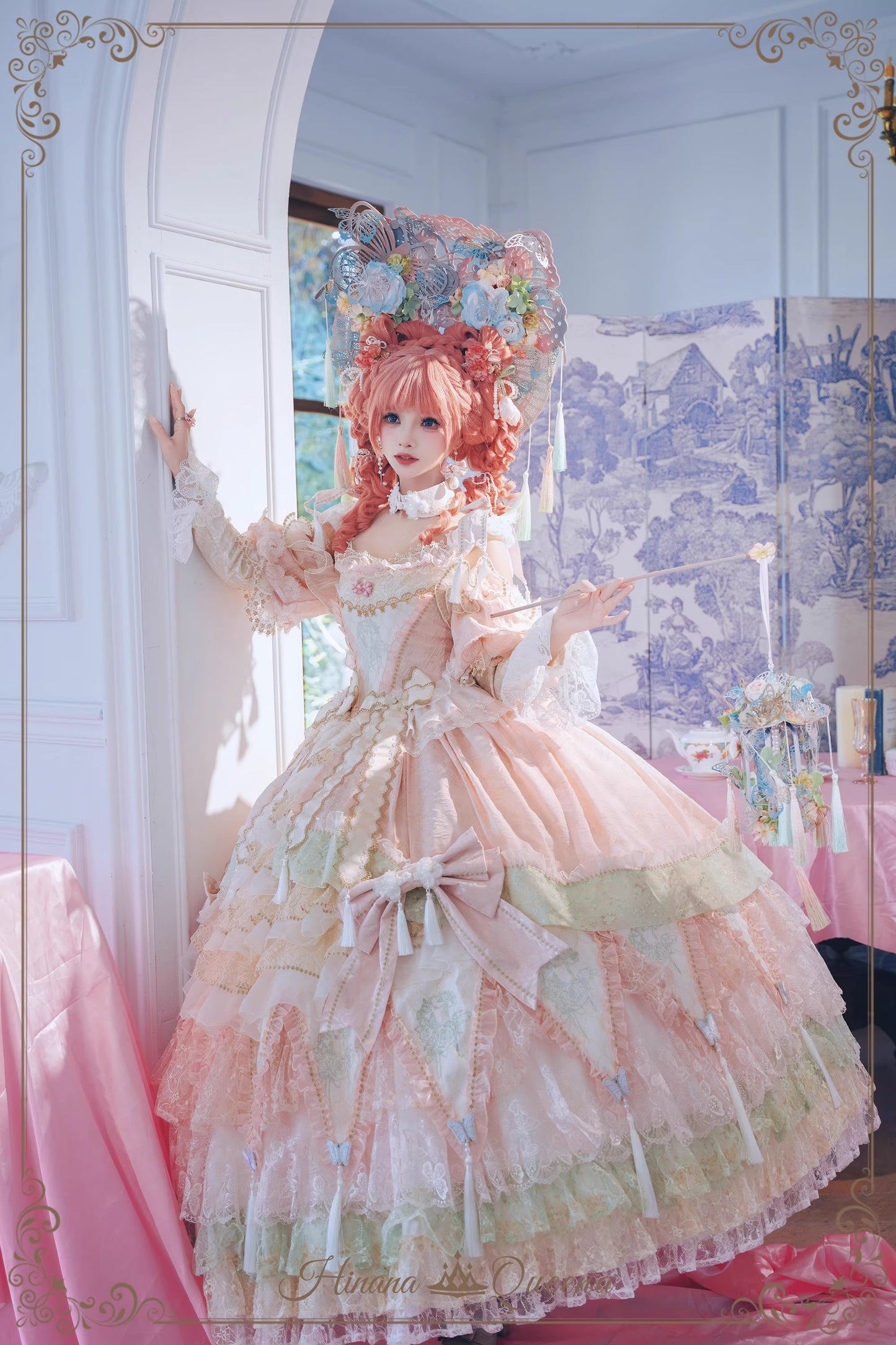 【受注予約~9/15】Crimson-Bee ワンピース【Hinana Queena】