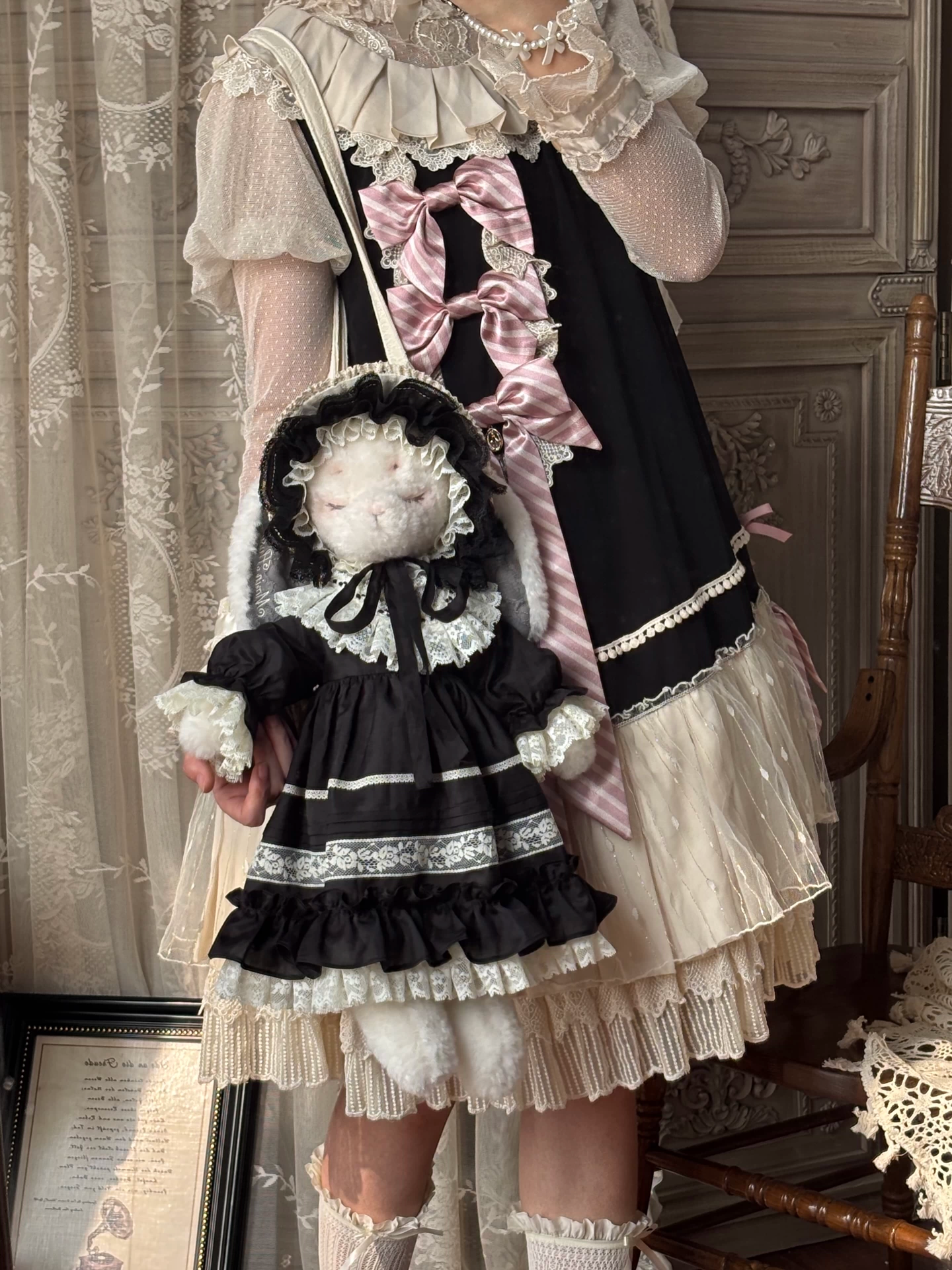 【受注予約~5/27】Sloth うさぎのぬいぐるみバッグ・お洋服つきフルセット【MarinFlust】