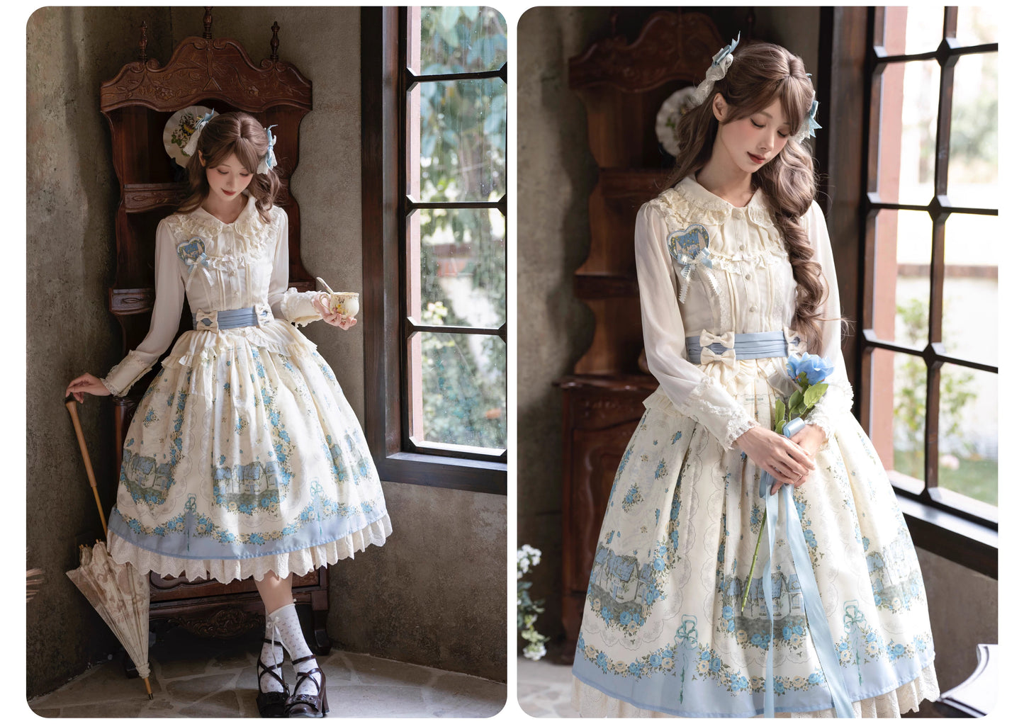【受注予約~4/16】Rose Greenhouse ワンピース・ジャンパースカート・ブラウス・スカート【LittlePlum】