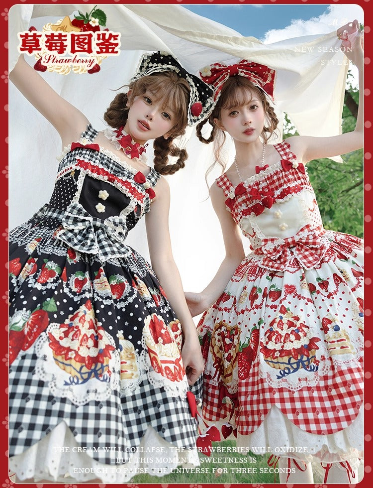 【受注予約~11/18】Strawberry Cake Illustration ジャンパースカート(タイプ2)【花与珍珠匣】