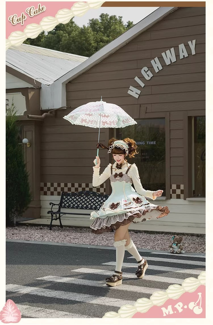 【受注予約~1/26】CupCakes ジャンパースカート【花与珍珠匣】