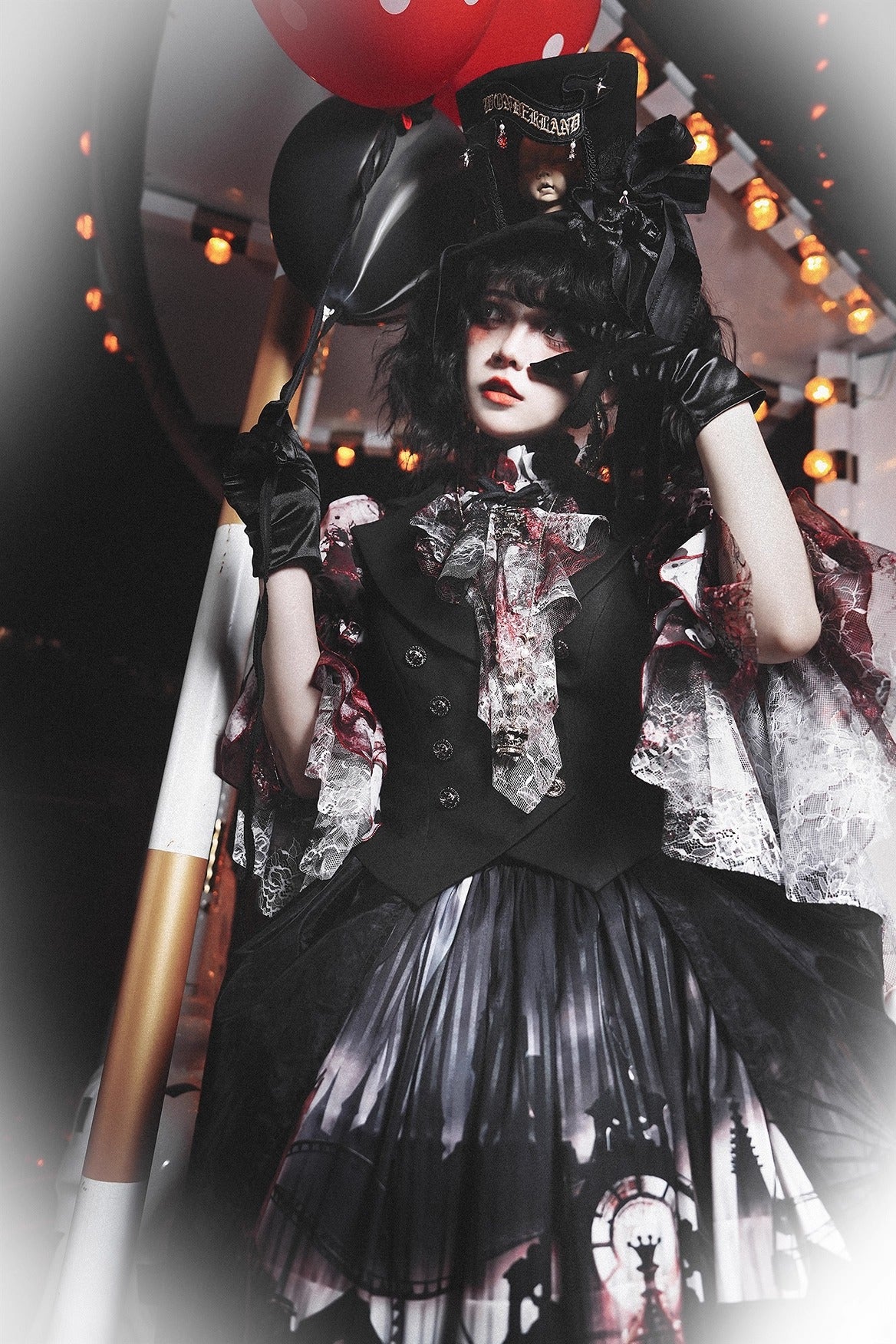 【受注予約~12/10】Horrible Wonderland ブラウス(プリントver.)【Lilith House】