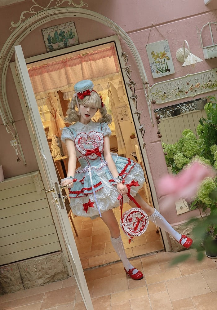 【受注予約~9/25】Eat Cake ジャンパースカート【双生小熊】