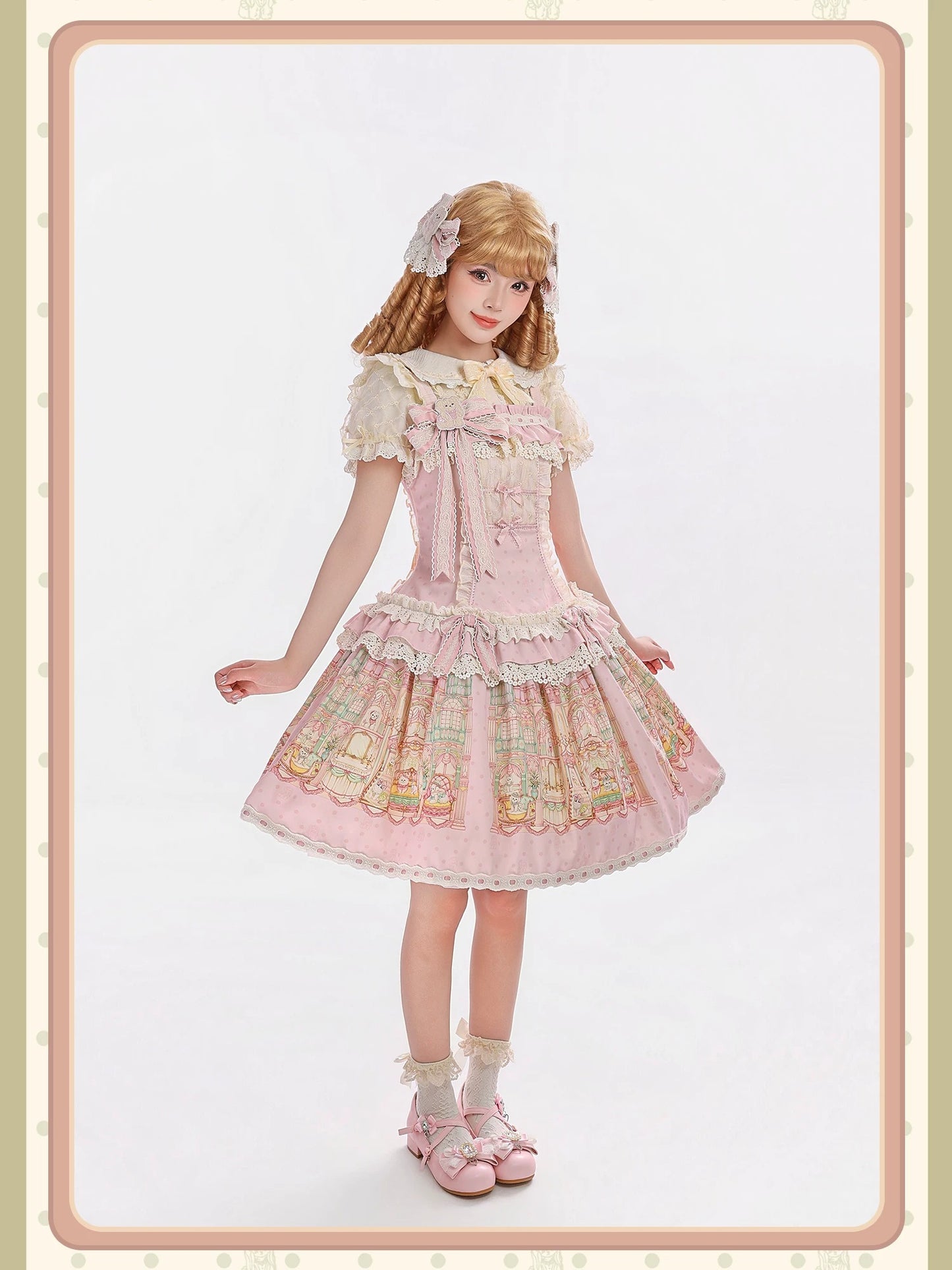 【受注予約~9/6】Fluffy Cat Castle ワンピース・ジャンパースカート【Alice Girl】