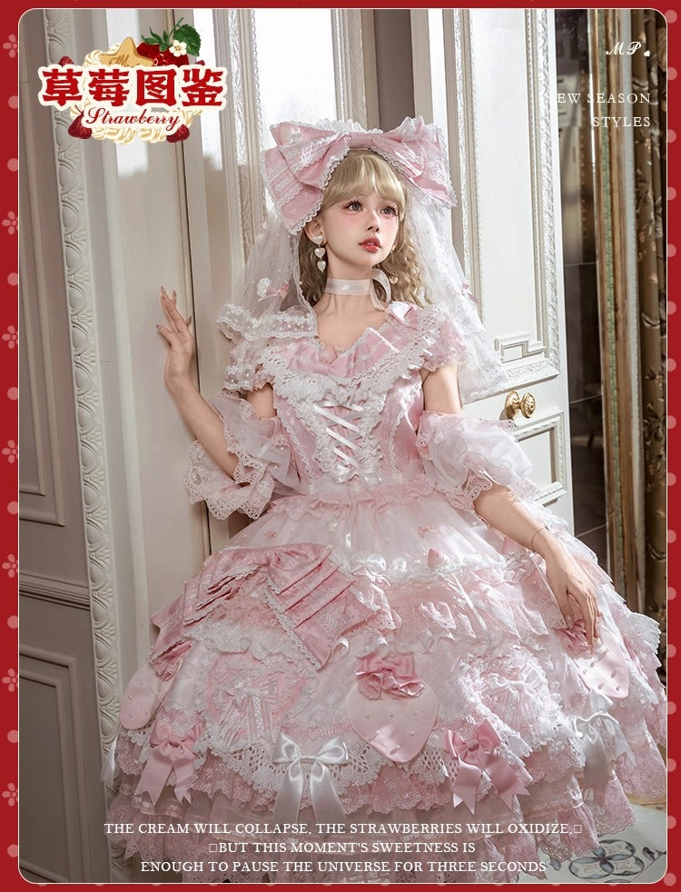 【受注予約~11/18】Strawberry Cake Illustration ワンピース(タイプ1)【花与珍珠匣】