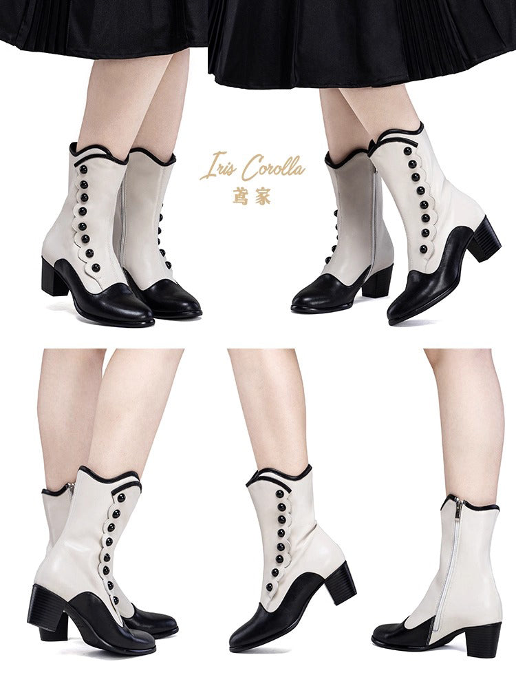 【受注予約~9/17】Victory ボタンブーツ(ミドル)【Iris Corolla】