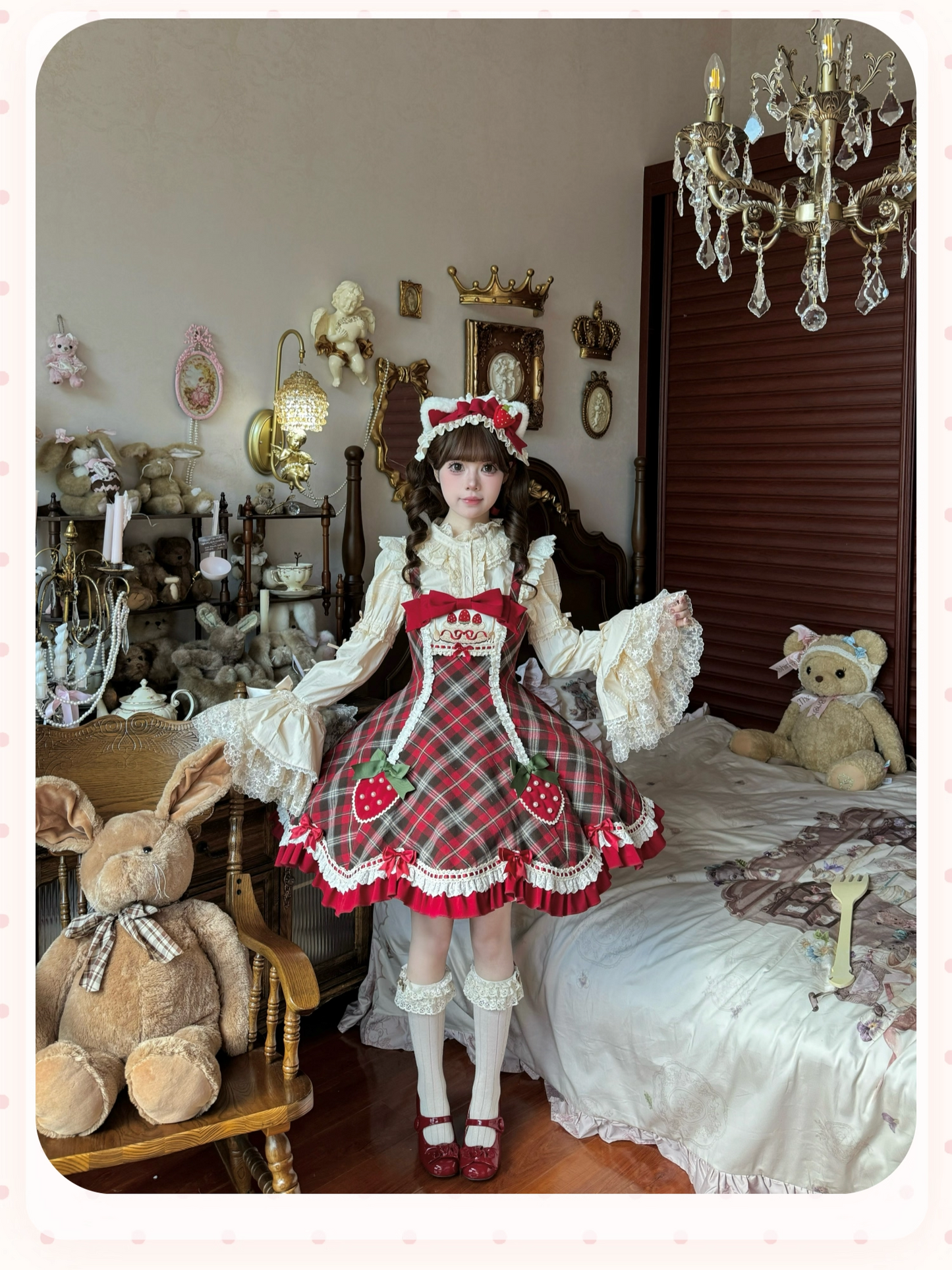 【受注予約~10/20】Rare Berry Box ジャンパースカート・ヘッドドレスセット【櫻姫】