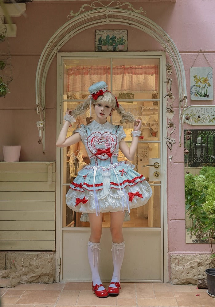 【受注予約~9/25】Eat Cake ジャンパースカート【双生小熊】