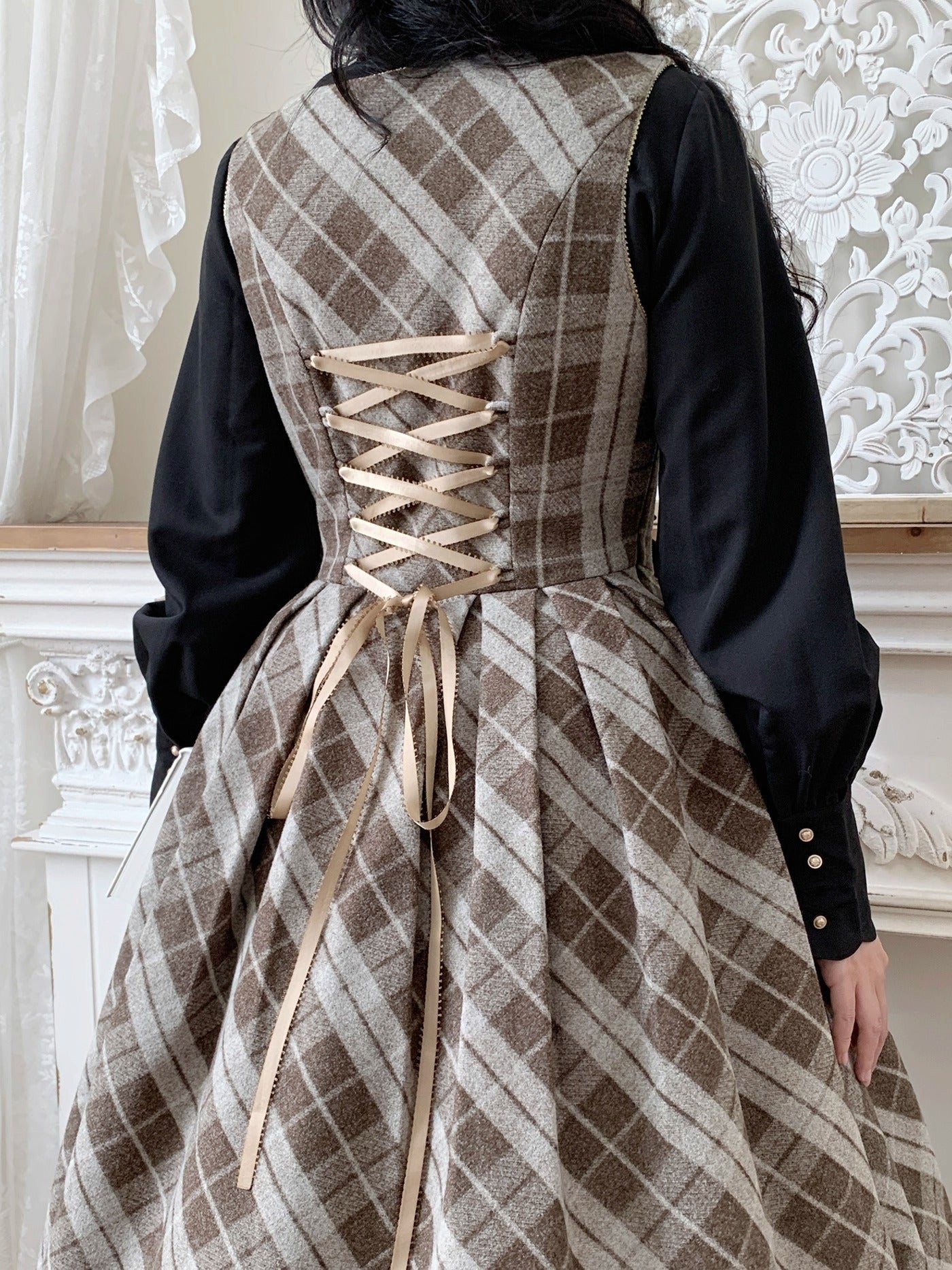 【受注予約~10/28】Bright Moon ジャンパースカート(チェック)【Little Dipper】