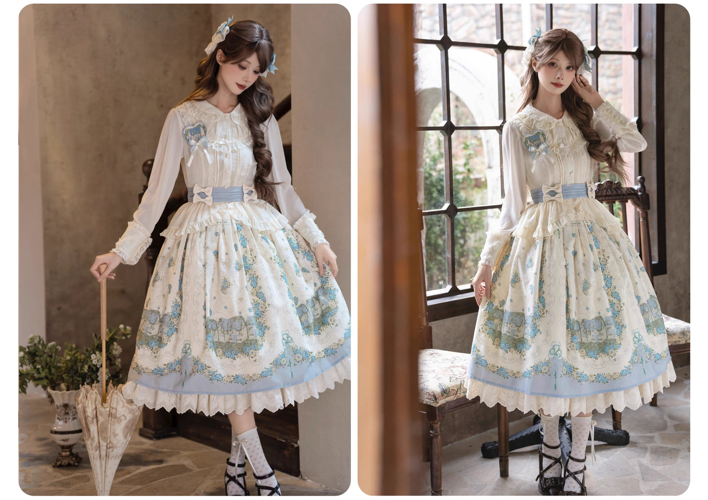 【受注予約~4/16】Rose Greenhouse ワンピース・ジャンパースカート・ブラウス・スカート【LittlePlum】
