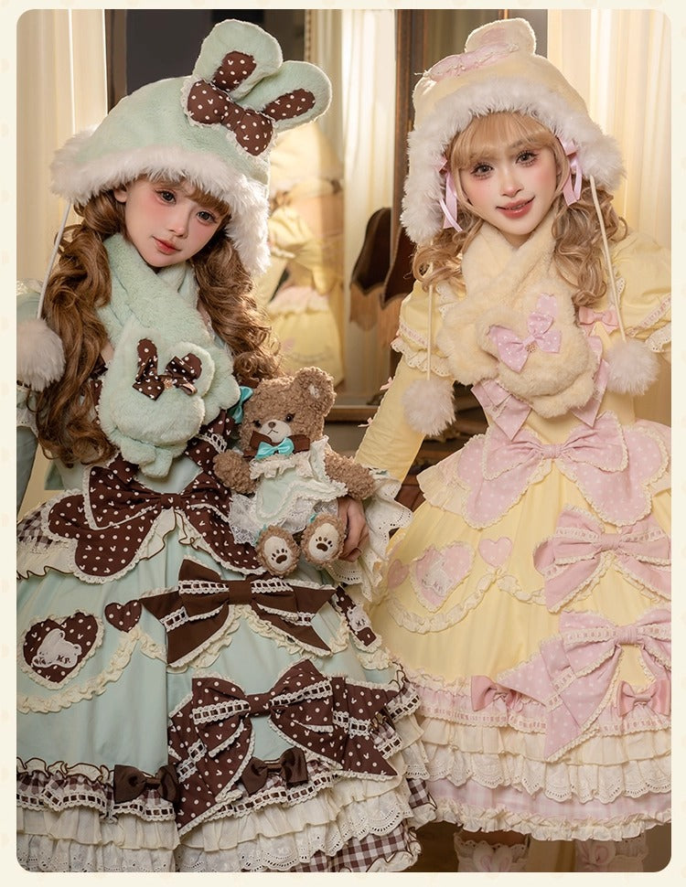 【受注予約~11/12】Winter Rabbit ショートダウンコート【花与珍珠匣】