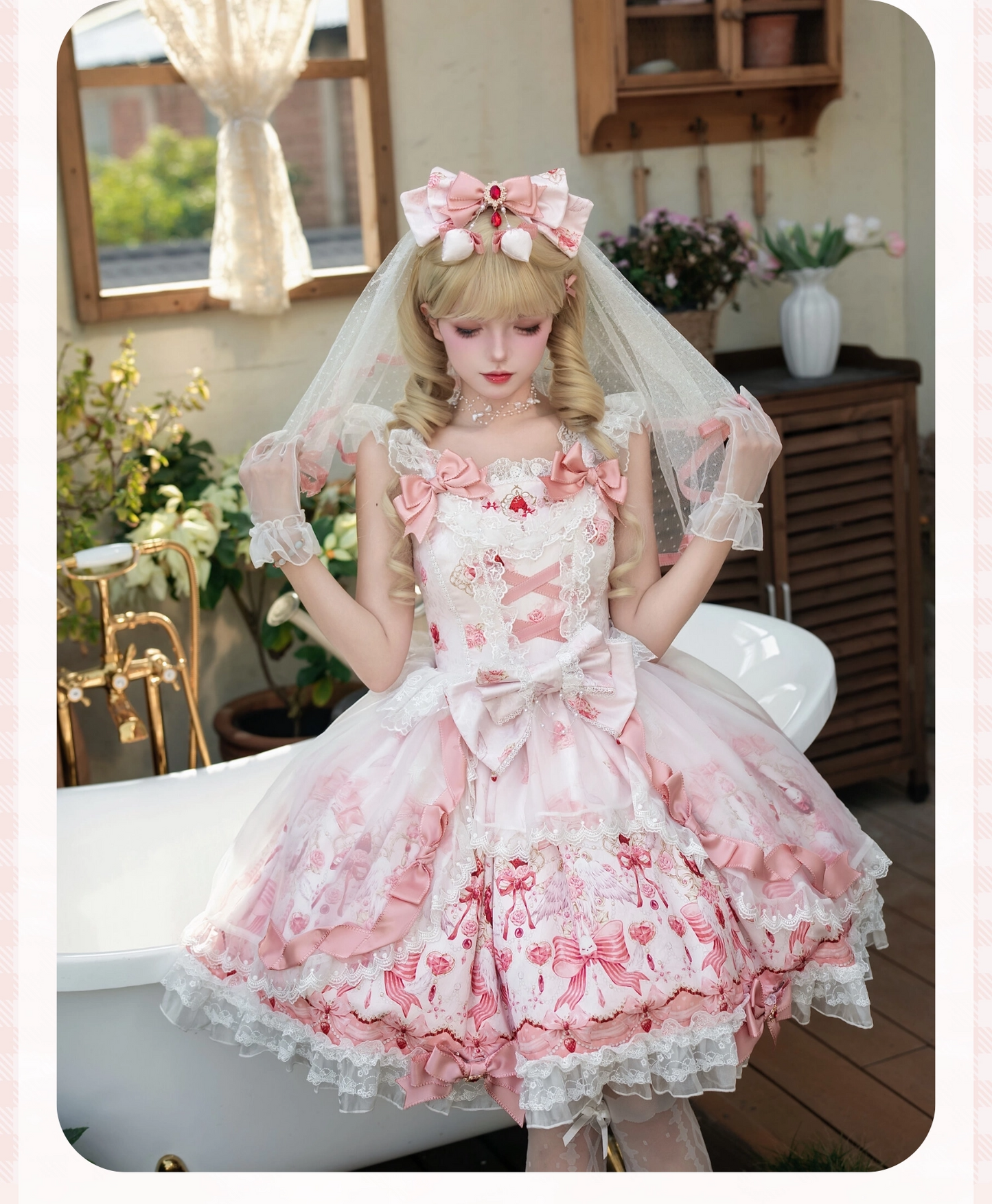 Strawberry Cupid Bunny ジャンパースカート【PG Lullaby】
