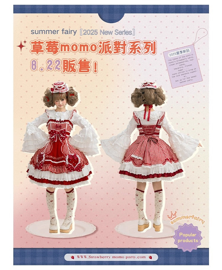 【受注予約~8/28】Strawberry momo Party ジャンパースカート【仲夏物語】